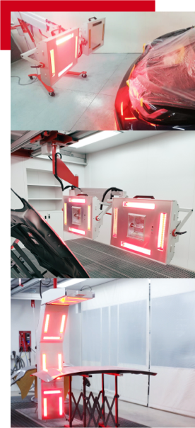 Scope of application and range of IR and UV-A lamps