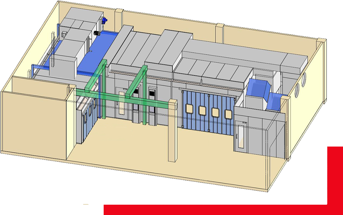 Layout reparto falegnameria Nautor's Swan